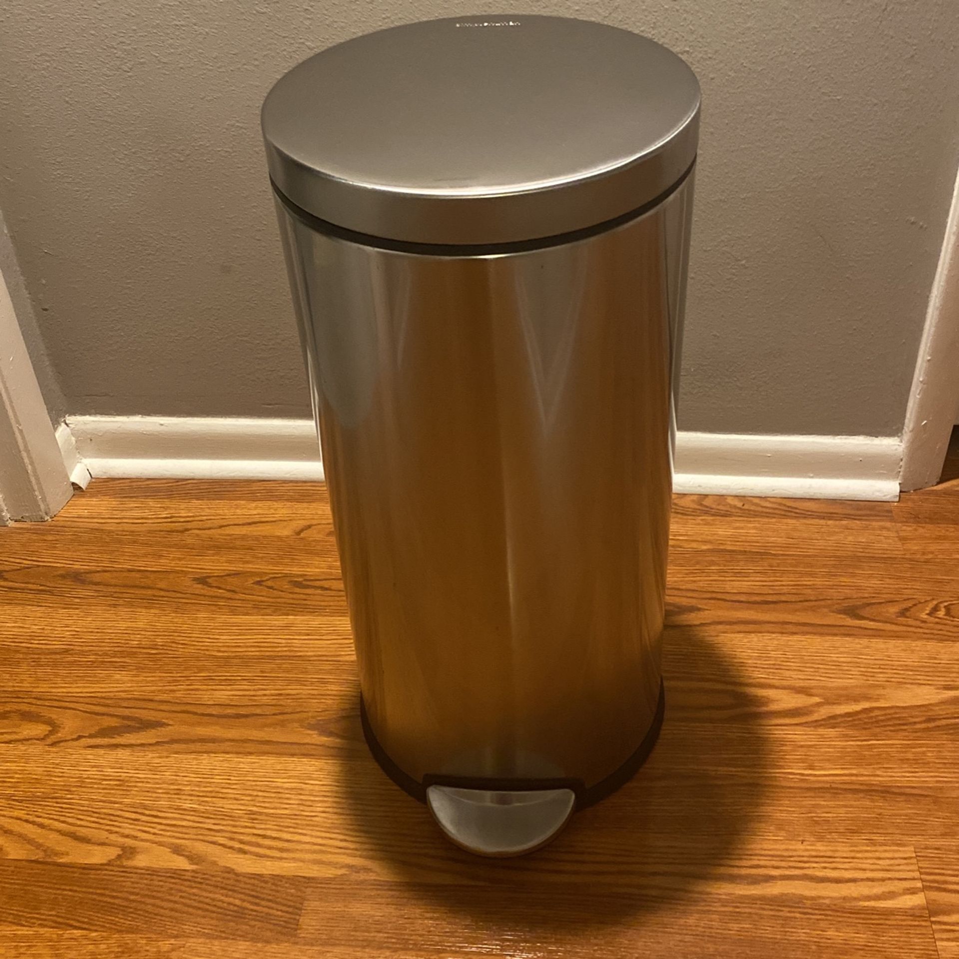 Simplehuman 30L/8 Gallon Round Step Trash Can Brushed Stainless Steel