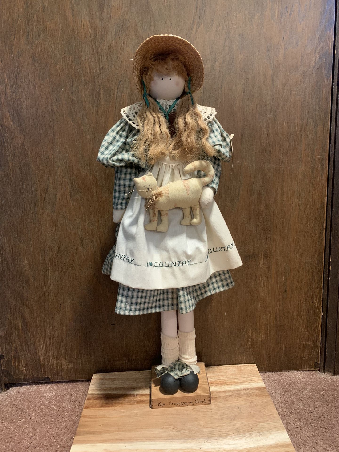 Shabby Farmhouse Wooden Vintage Doll Margaret