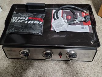 New Royal Gourmet PD1300C 3-Burner Tabletop Propane Gas Griddle with Carry Bag and hose