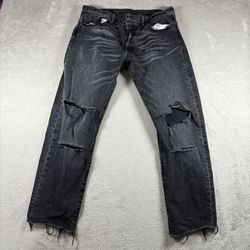 Vintage Levi’s 501 Men’s Size 34x29 Black Faded 90s USA Distressed #2704