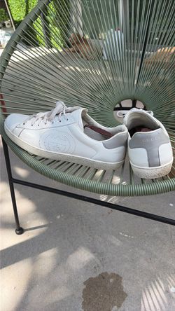 Gucci White Leather Low-Top Sneakers