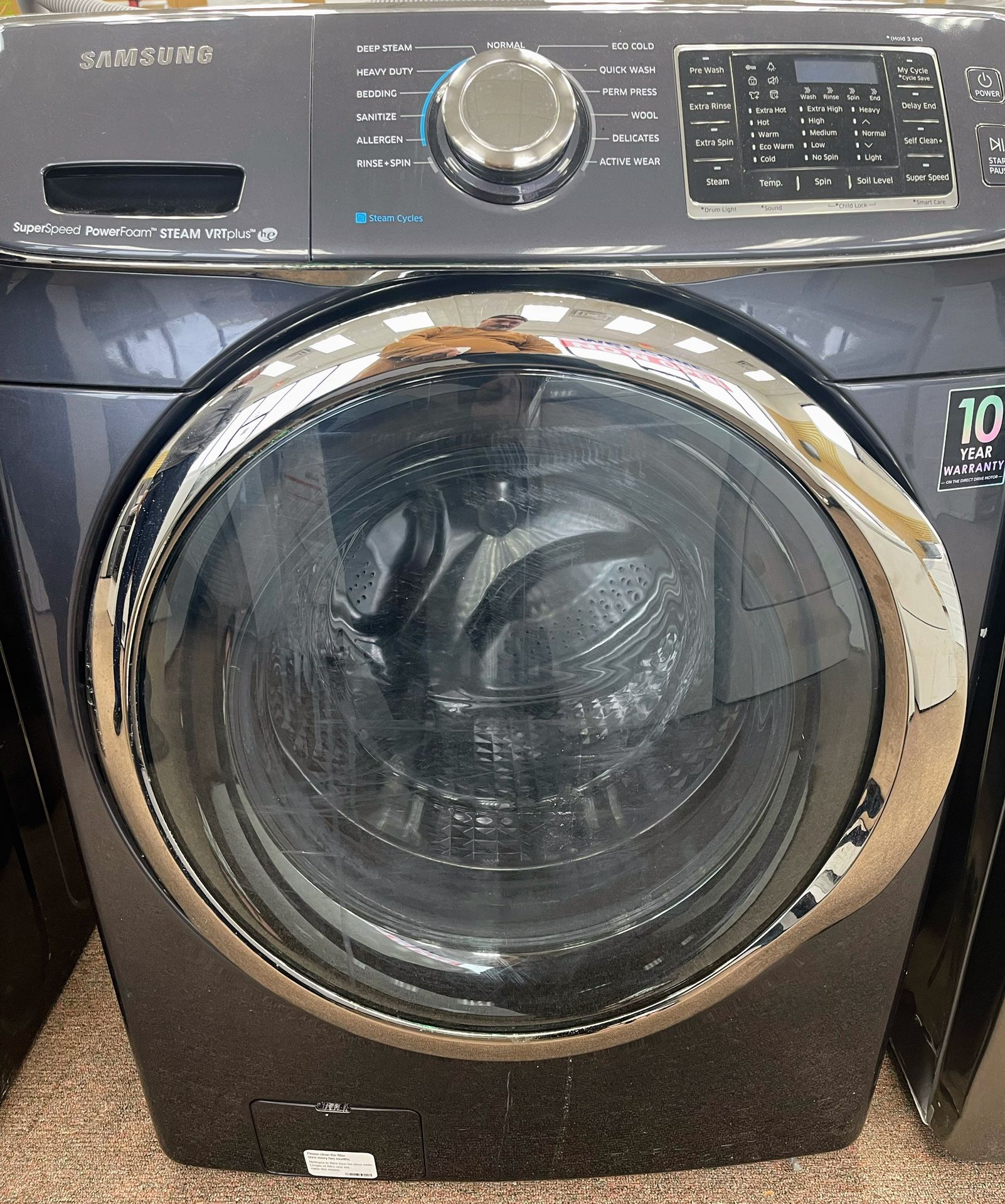 Samsung power foam VRT plus front loading washing machine 90 day