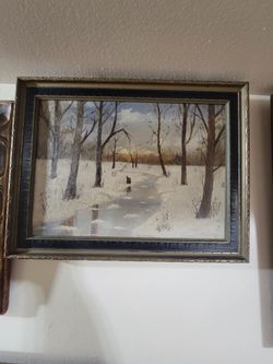 Beautiful Small Landscape Painting Signed