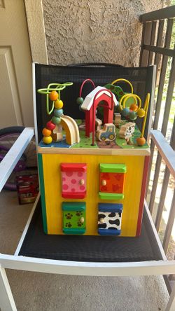Kid Touch and Learn Wooden Activity Cube
