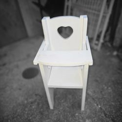 Prices Firm. Children's Wooden Toy Doll High Chair