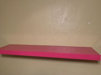 2 pink shelves