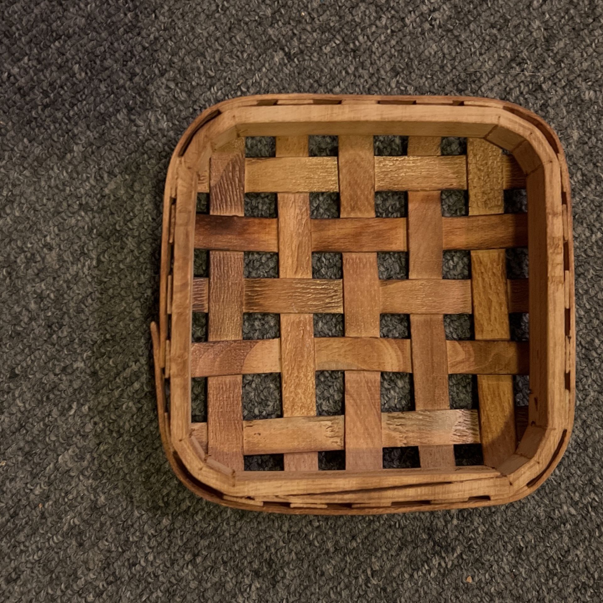 Small Wooden Weaved Basket