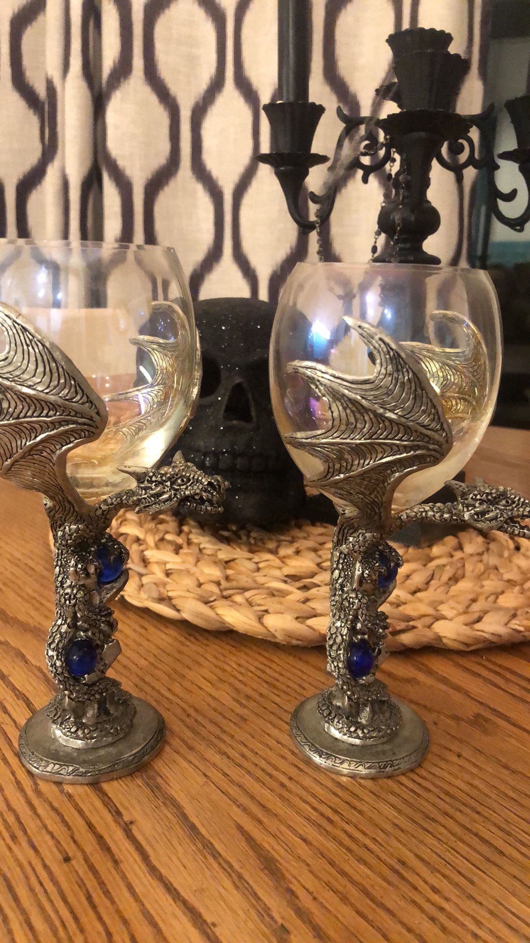 Halloween Dragon Wine Glasses