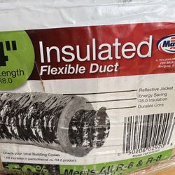 4 Boxes Of 4” Insulated Flexible Duct 25 Feet