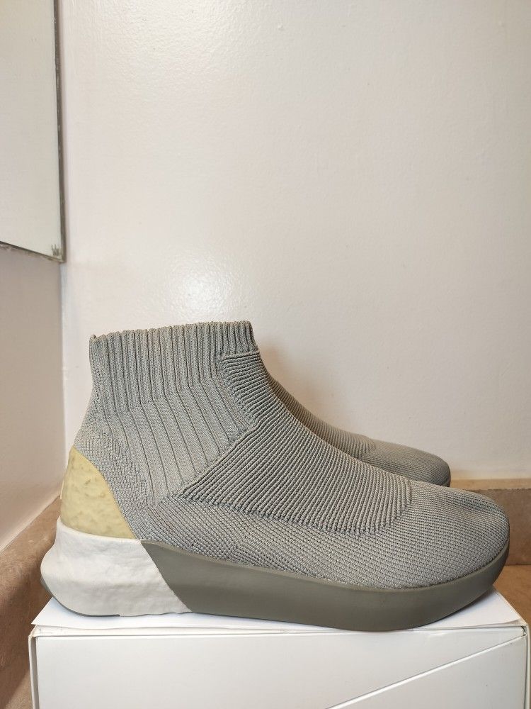 Brandblack Gamma Men's Knit High-Top Sneakers - Grey/Khaki - Size US 10 / EUR 43