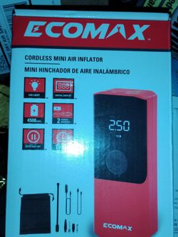 ECOMAX - PORTABLE DIGITAL CORDLESS INFLATOR