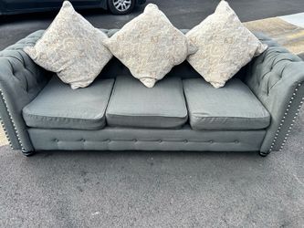 Living Room Set – Sofa, Chair, Glass Coffee Table & Rug