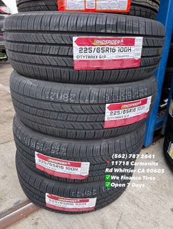 225/65R16 Landspider Set of Tires Installed and Balanced Set de Llantas Nuevas Instaladas y Balanceadas