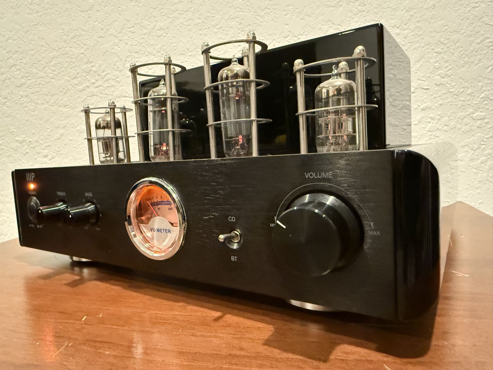 Monoprice 50 Watt Stereo Hybrid Tube Amplifier With Bluetooth and Line Output