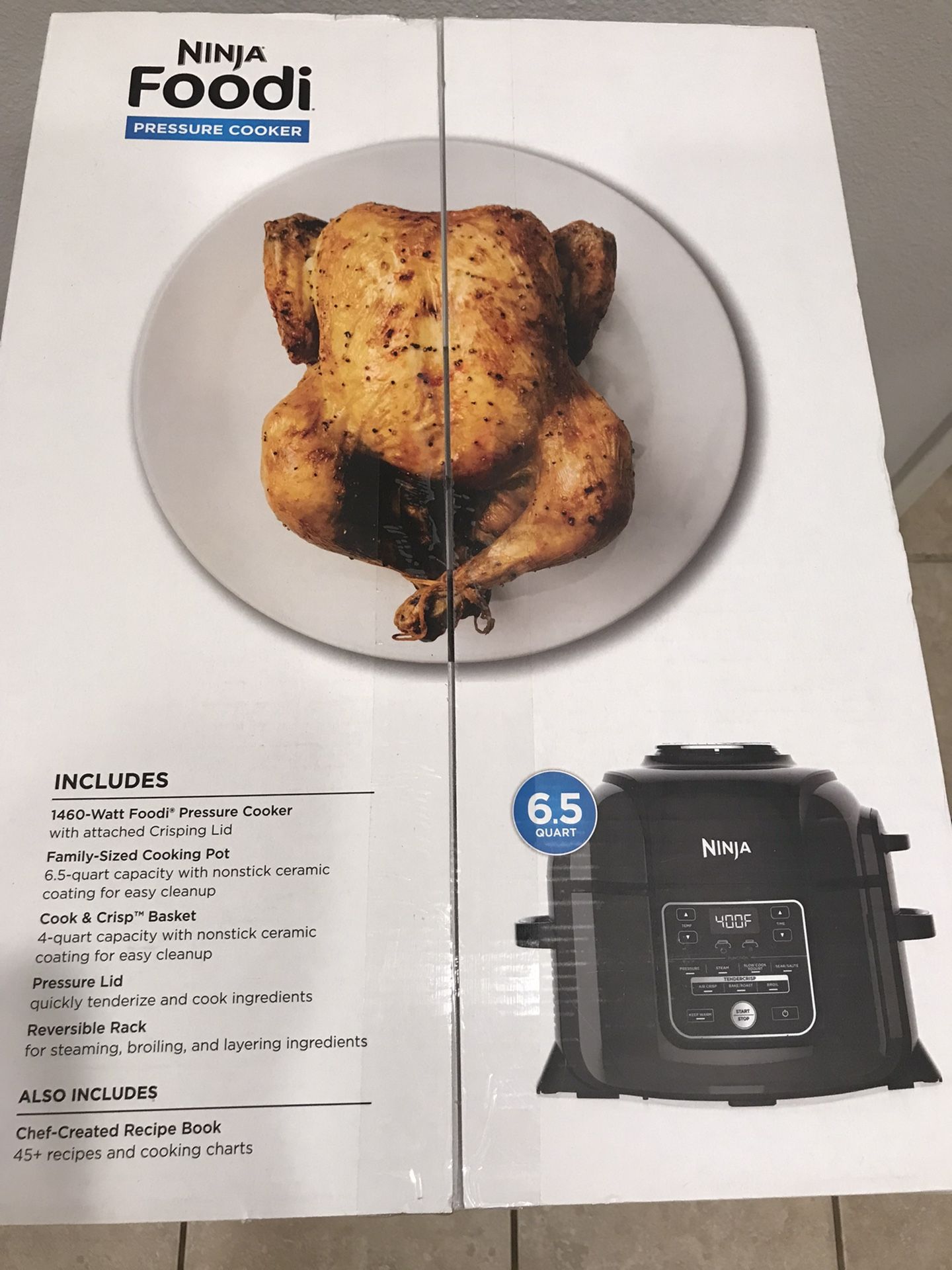 New qt Larger Size NINJA FOODI Press Cooker Crisper first with