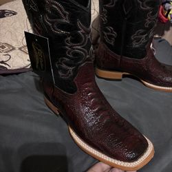 ostrich leg cow boy boots 