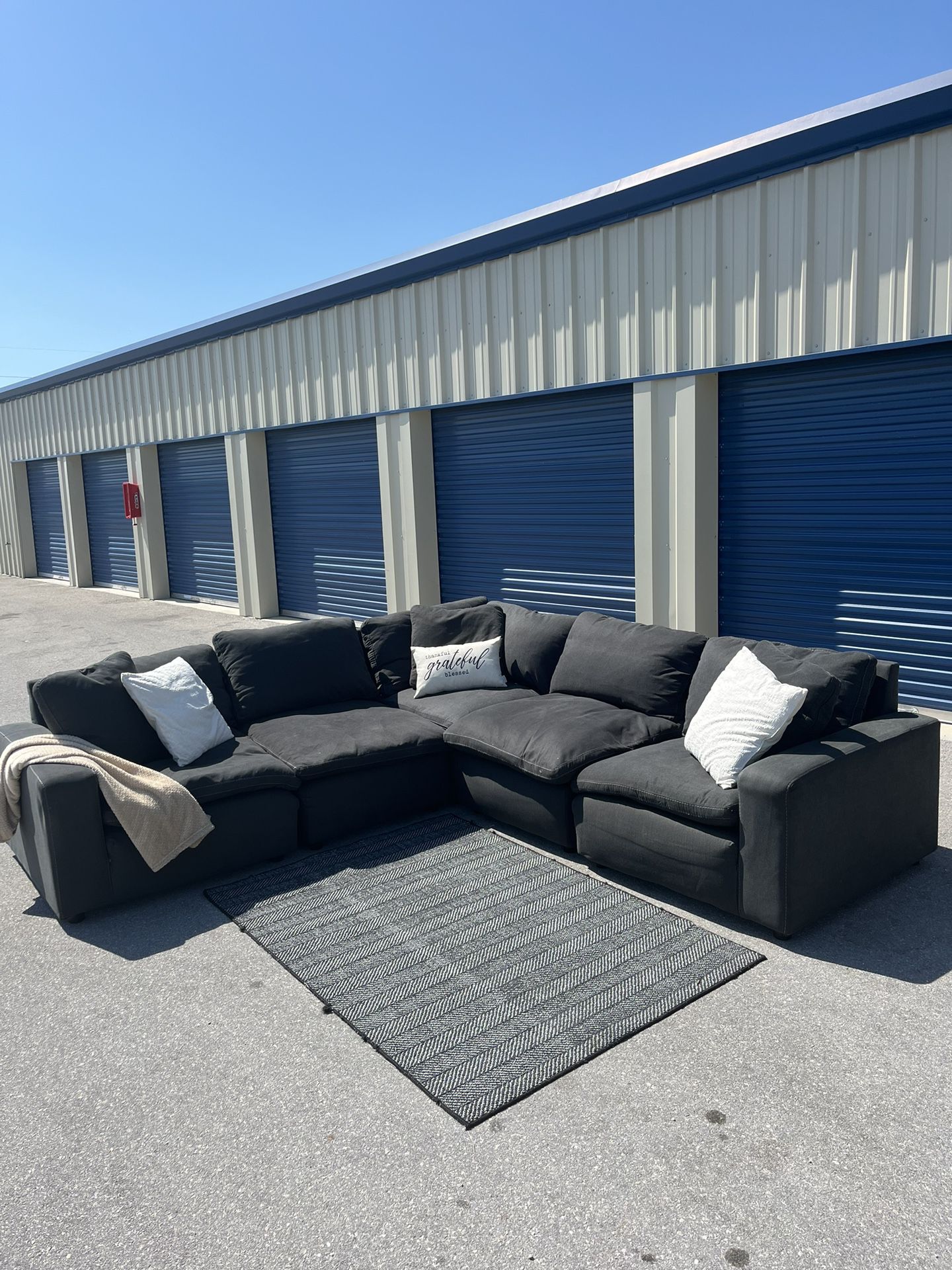 Grey Ashley Cloud Sectional Couch Free Delivery & Installment