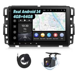EononGMX7A 4G+64G Android 14 Car Stereo Compatible with,GMC/Chevy/Buick Wireless CarPlay & Android Auto