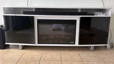 TV console w/ fireplace
