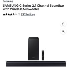 SAMSUNG C-Series 2.1 Channel Soundbar with Wireless Subwoofer