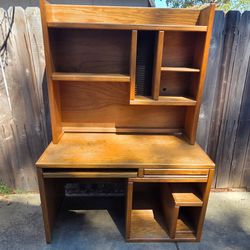 Wooden Computer Desk with Shelf