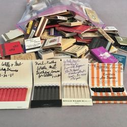 Mel Blanc Estate: 304 Vintage Matchbook "Social Diary" Archive - 202 matches HAND-INSCRIBED - Reagan