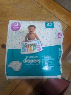 Gentle Steps Premium Diapers Size 3, 34 Count