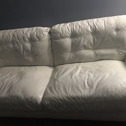 Faux Leather Couch 