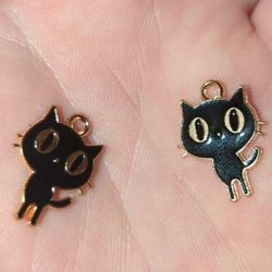 48 Pieces Of Jewelry Making Charms Black Cat Halloween Cute