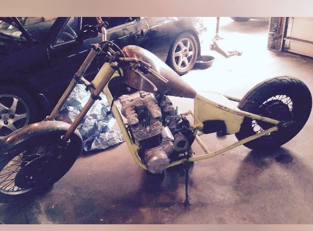 KZ900 with KZ1000 motor. Stretched and lowered