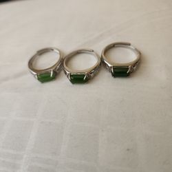 Adjustable Jade Rings 