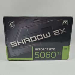 New MSI GeForce RTX 5060 Ti SHADOW 2X OC 8GB GDDR7 Graphics Card 912-V536-035