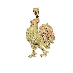 14Kt Two Tone Gold Rooster Pendant 8.10g 21976480