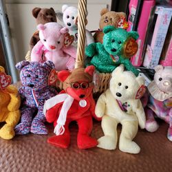 TY Beanie Bears. Each