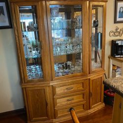 Dining Room Set W/ 5 Chairs, China Cabinet And Buffet Table