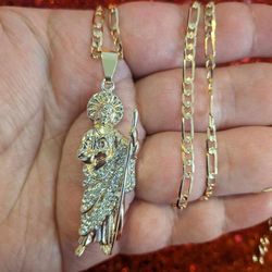 San Judas Diamond Pendant with Chain