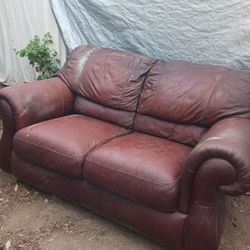 $25.00 Leather Love Seat