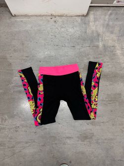 Black and Pink Printed Athletic Leggings
