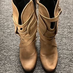 Women's Chunky Heel Mid Calf Boots