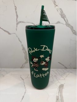 Park Days and Lattes Disney Disneyland Starbucks Tumbler with Straw Green