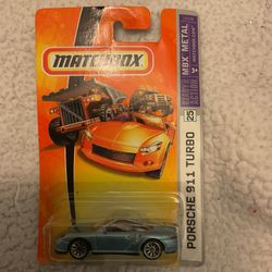 2006 MATCHBOX BLUE PORSCHE 911 TURBO, METAL SERIES, MBX #25