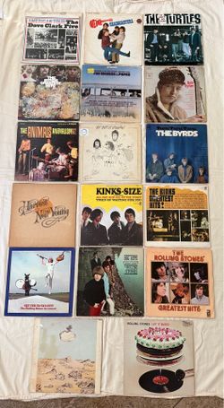 Vintage Classic Rock Music Vinyl Records Albums Collection