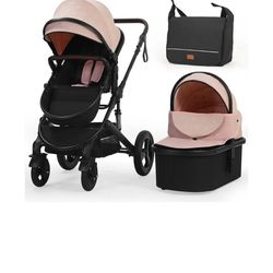 Newborn Infant Toddler Baby Stroller - Cynebaby 2 in 1 High Landscape Convertible Reversible Anti-Shock Bassinet Carriage Pram Stroller Add Cup Holder