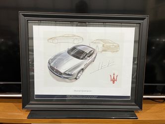 Maserati Pininfarina Framed Artwork Quattroporte