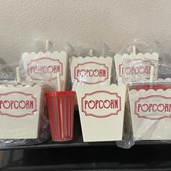 (6) Popcorn bucket and Cup Set 