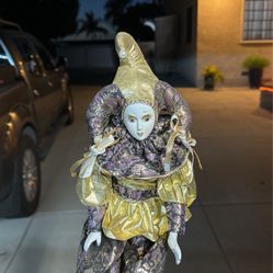 Porcelain Jester Doll