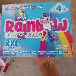Rainbow Bath Bombs 