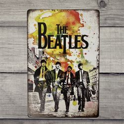 The Beatles Vintage Style Antique Collectible Tin Metal Sign Wall Decor
