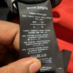 Palm Angels Black Burning Monogram Hoodie