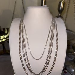 Men’s Silver Figaro  Necklace 925